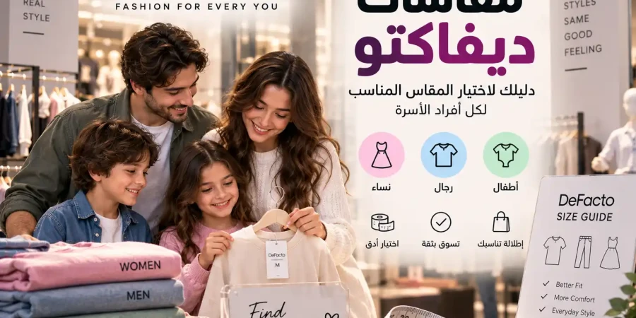 مقاسات ديفاكتو 2026: دليل اختيار المقاس المناسب عند التسوق أونلاين